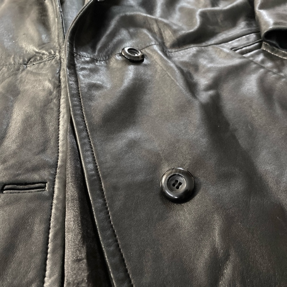 111 State Men's Black Leather Coat - Picture 4 of 10